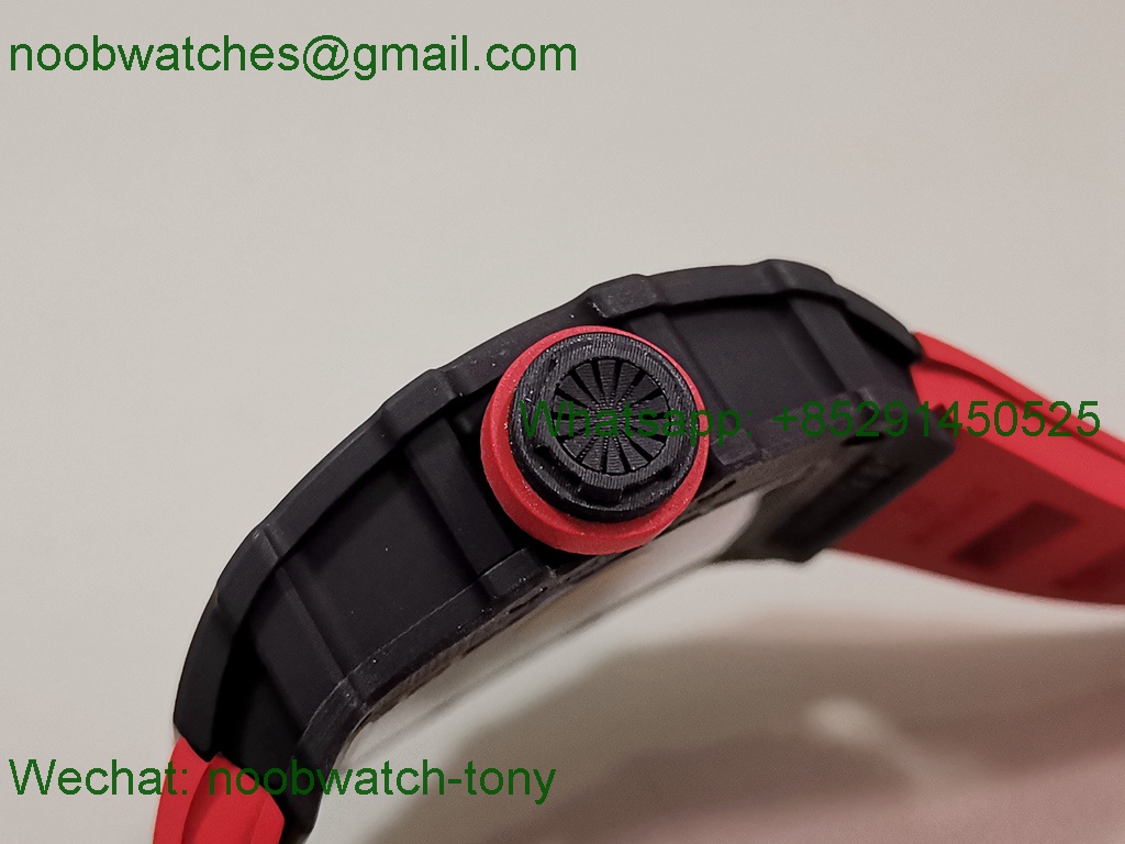 Replica Richard Mille RM035-02 Black NTPT APSF 1:1 Best SuperClone Skeleton Rubber Dandong RMAL1 (Free Sprung)