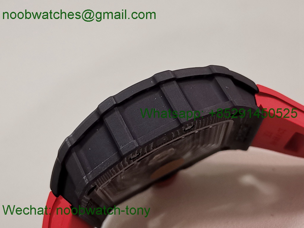 Replica Richard Mille RM035-02 Black NTPT APSF 1:1 Best SuperClone Skeleton Rubber Dandong RMAL1 (Free Sprung)