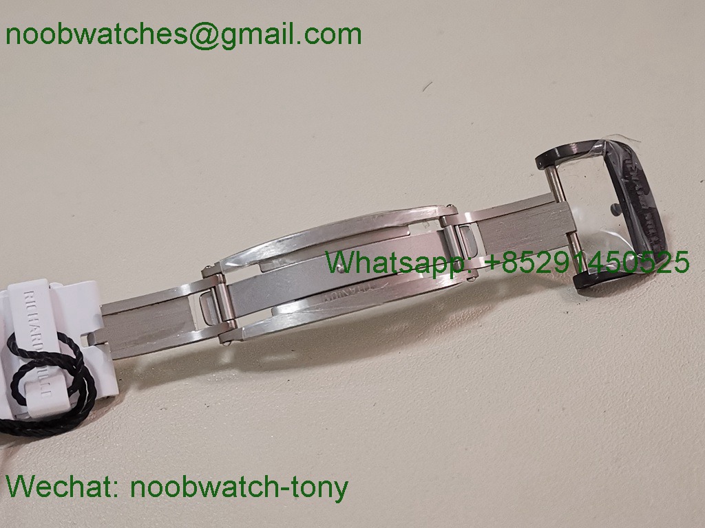 Replica Richard Mille RM035-02 Real Black NTPT ZF 1:1 Best SuperClone Skeleton White Rubber RMAL1 V7