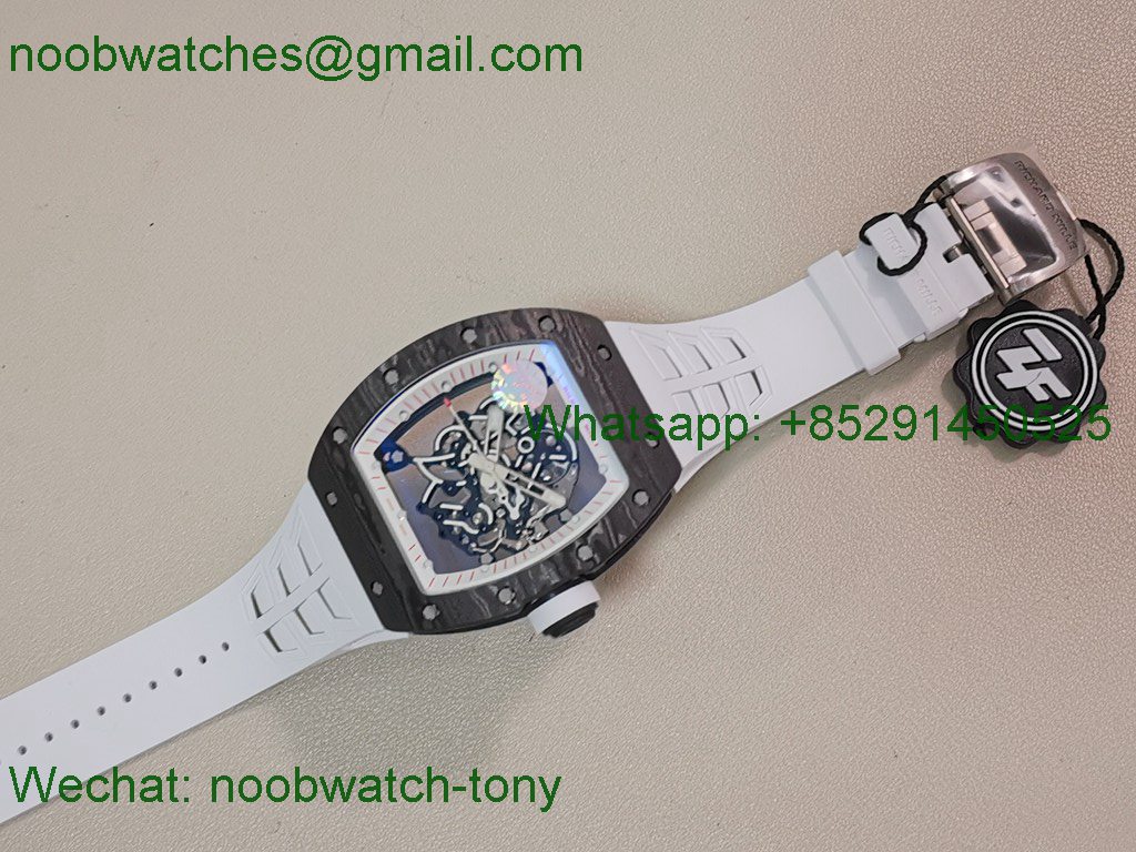 Replica Richard Mille RM055 White Red Skeleton Dial NTPT ZF 1:1 Best SuperClone RMUL2 V2