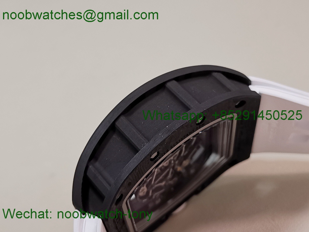 Replica Richard Mille RM055 White Red Skeleton Dial NTPT ZF 1:1 Best SuperClone RMUL2 V2