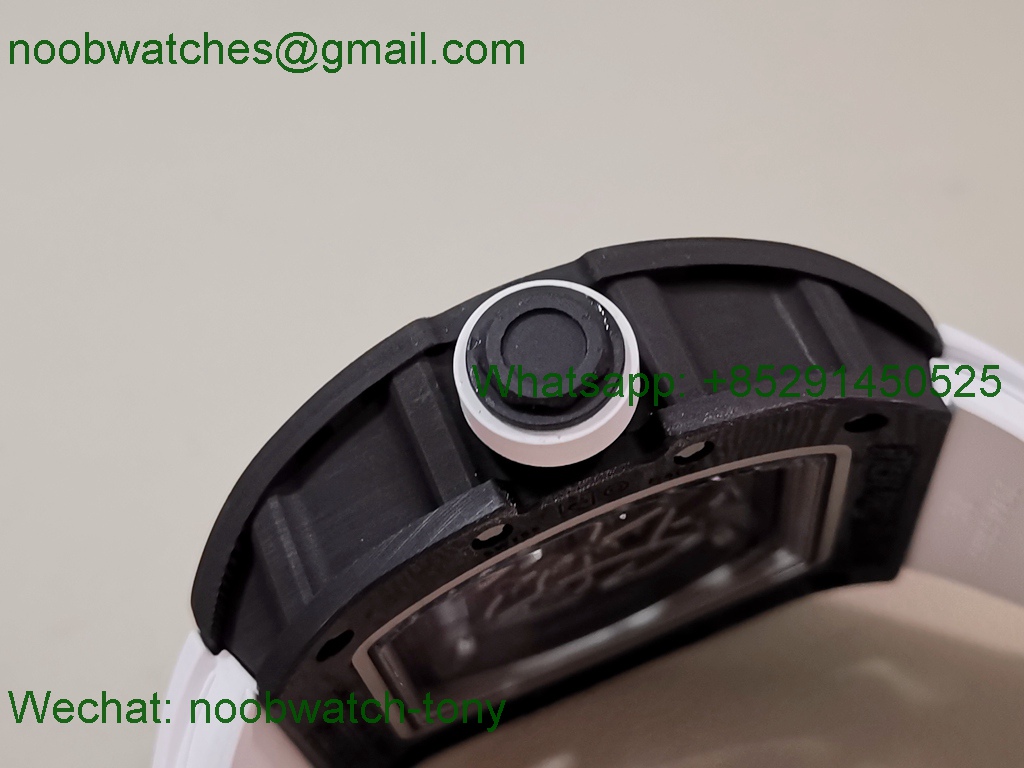 Replica Richard Mille RM055 White Red Skeleton Dial NTPT ZF 1:1 Best SuperClone RMUL2 V2