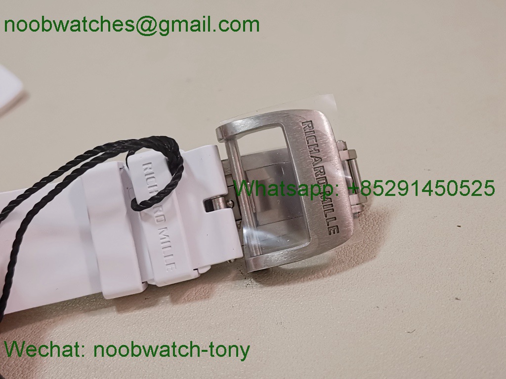 Replica Richard Mille RM055 White Red Skeleton Dial NTPT ZF 1:1 Best SuperClone RMUL2 V2