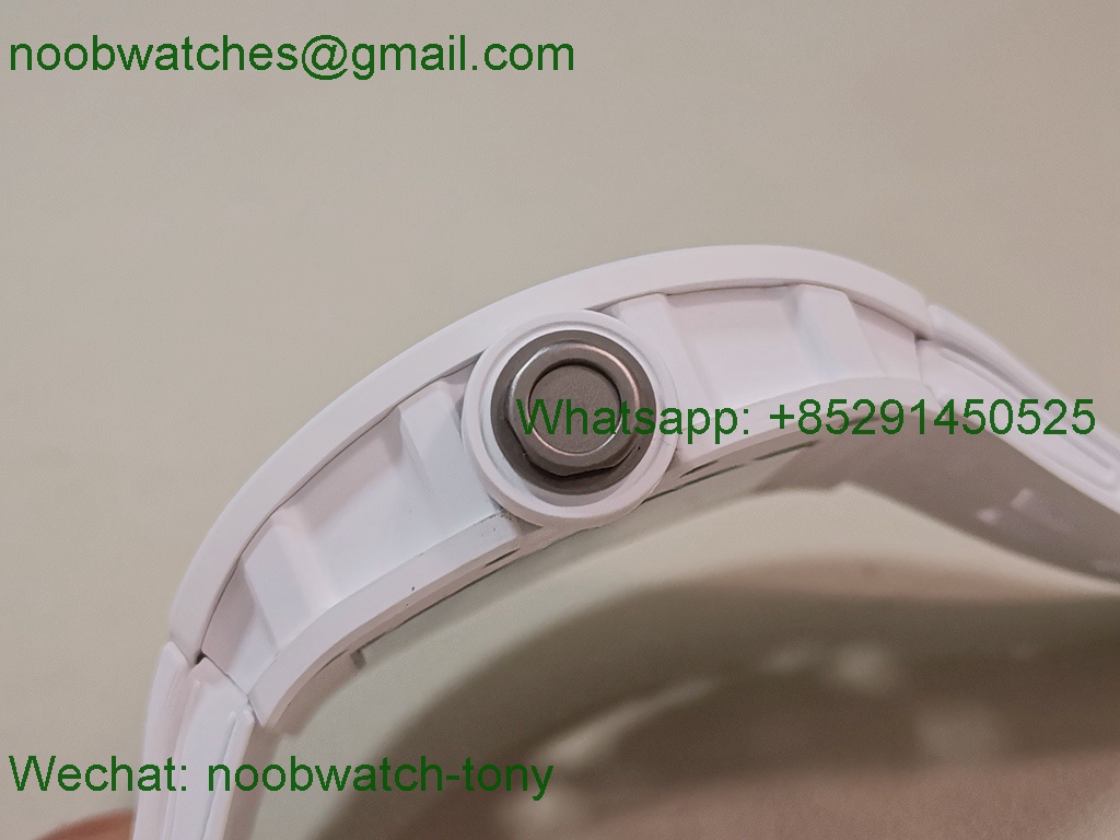 Replica Richard Mille RM055 White Ceramic ZF V3 1:1 Best SuperClone Skeleton Dial RMUL2