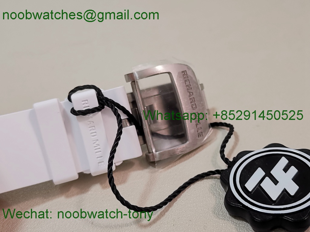 Replica Richard Mille RM055 White Ceramic ZF V3 1:1 Best SuperClone Skeleton Dial RMUL2