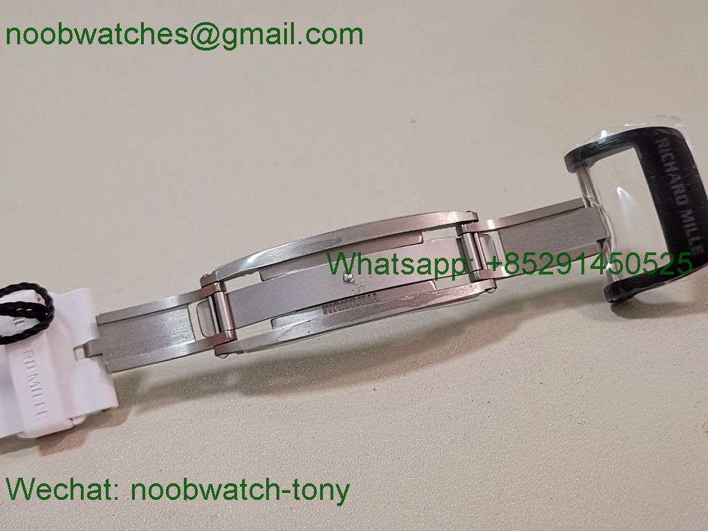 Replica Richard Mille RM061 Black Ceramic ZF 1:1 Best SuperClone On White Rubber RMUL2