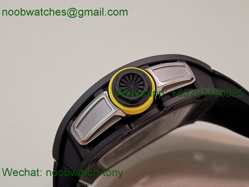 Replica Richard Mille RM061 Black Ceramic ZF 1:1 Best SuperClone On Rubber RMUL2