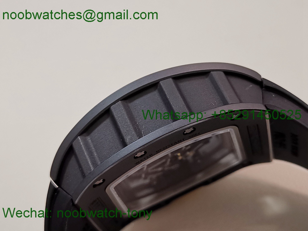 Replica Richard Mille RM061 Black Ceramic ZF 1:1 Best SuperClone On Rubber RMUL2