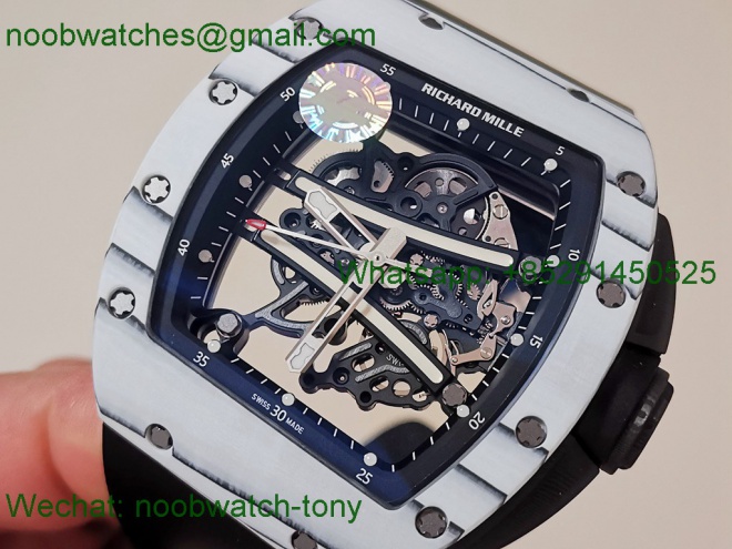 Replica Richard Mille RM061-01 Yohan Blake White NTPT Skeleton ZF RMUL2 SuperClone Best