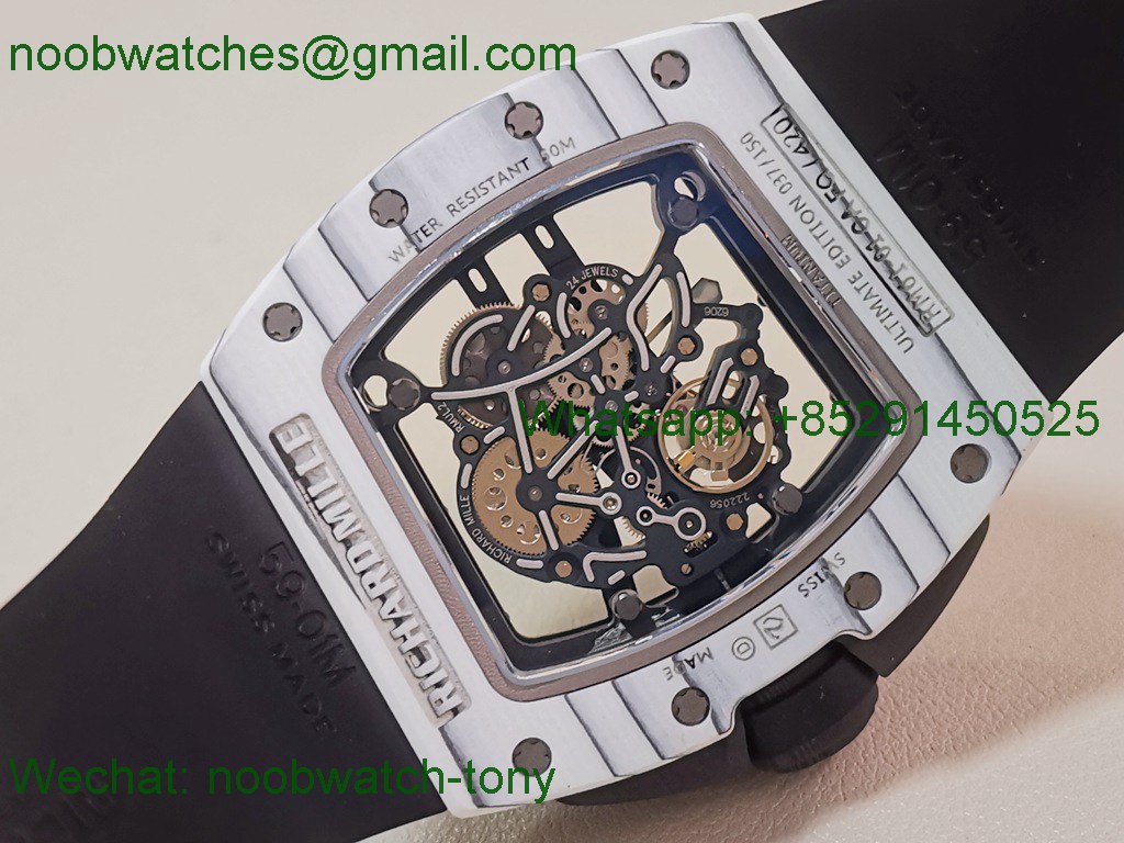 Replica Richard Mille RM061-01 Yohan Blake White NTPT Skeleton ZF RMUL2 SuperClone Best