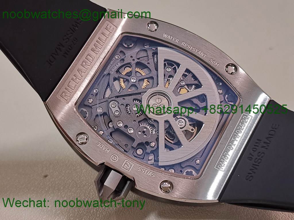 Replica Richard Mille RM67-01 Real Titanium 1:1 Best SuperClone Skeleton CRMA7