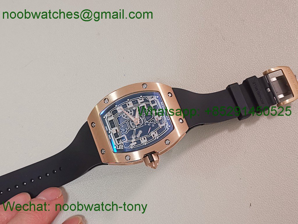 Replica Richard Mille RM67-01 Rose Gold 1:1 Best SuperClone Skeleton CRMA7
