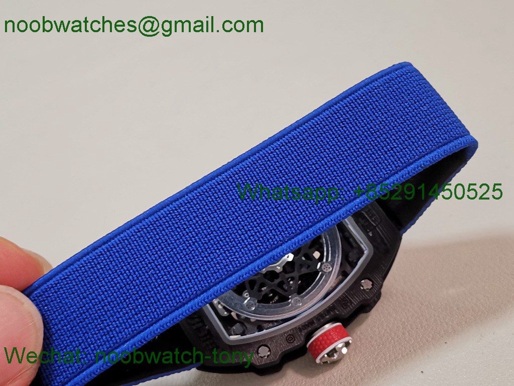 Replica Richard Mille RM67-02 France Black NTPT Umi Office 1:1 Best SuperClone Blue/Red/White Skeleton Dial CRMA7 V2