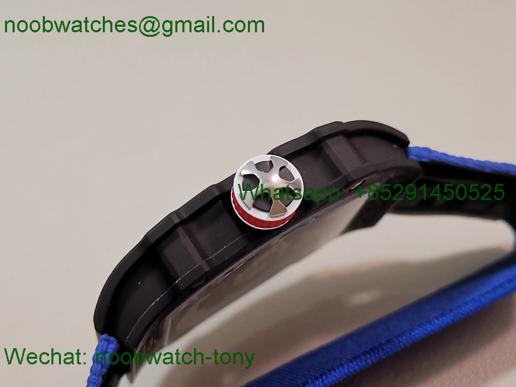 Replica Richard Mille RM67-02 France Black NTPT Umi Office 1:1 Best SuperClone Blue/Red/White Skeleton Dial CRMA7 V2