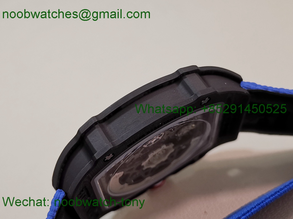 Replica Richard Mille RM67-02 France Black NTPT Umi Office 1:1 Best SuperClone Blue/Red/White Skeleton Dial CRMA7 V2