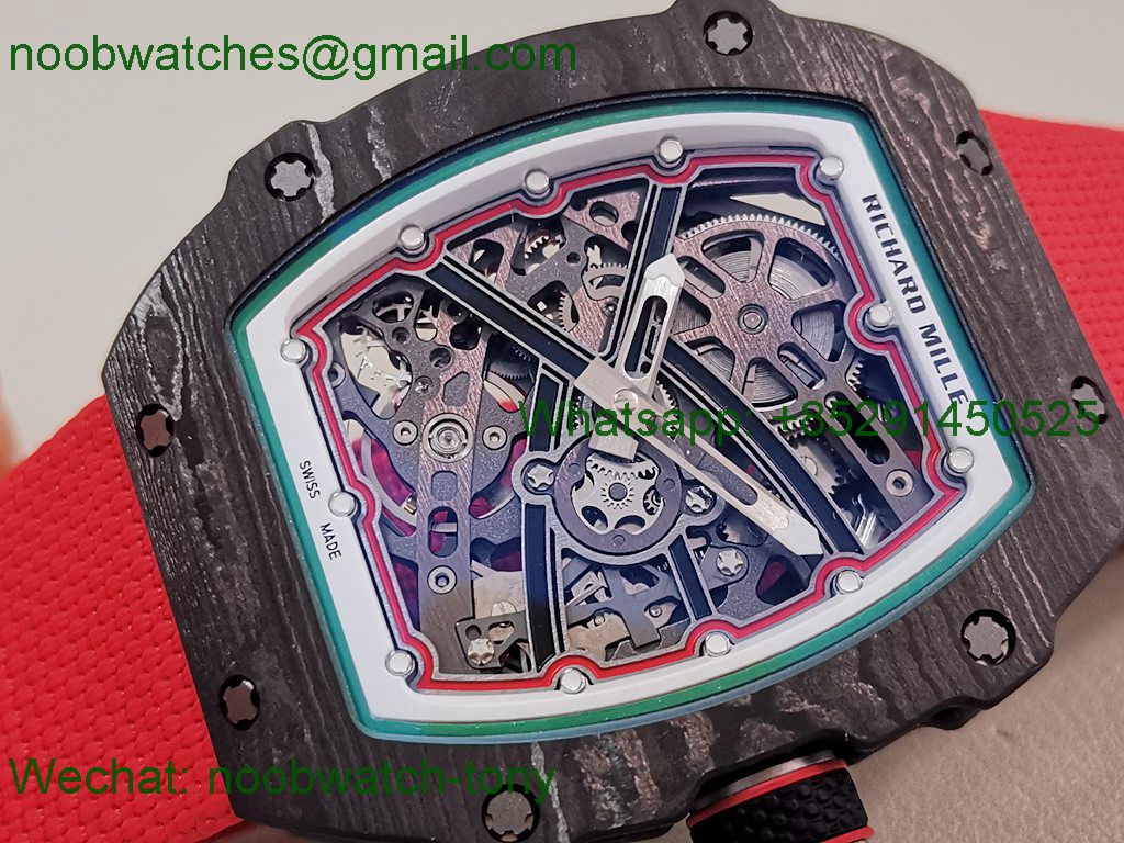 Replica Richard Mille Umi Factory RM67-02 Italy Black NTPT Skeleton Dial CRMA7 SuperClone V2