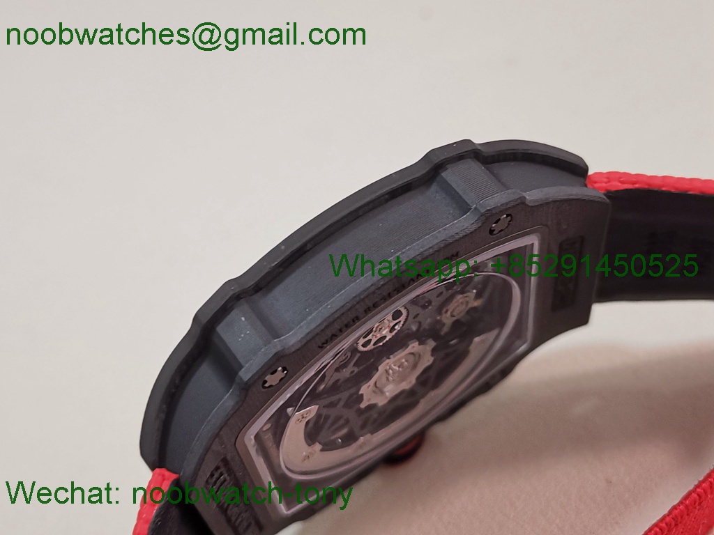 Replica Richard Mille Umi Factory RM67-02 Italy Black NTPT Skeleton Dial CRMA7 SuperClone V2