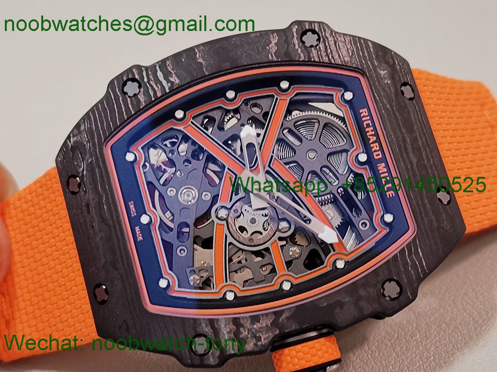 Replica Richard Mille RM67-02 McLaren Black NTPT Umi Factory 1:1 Best SuperCLone Orange Skeleton CRMA7 V2