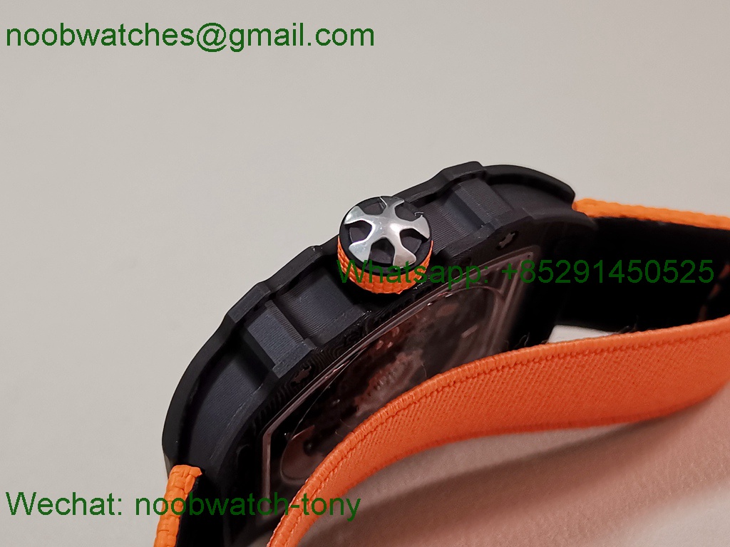 Replica Richard Mille RM67-02 McLaren Black NTPT Umi Factory 1:1 Best SuperCLone Orange Skeleton CRMA7 V2