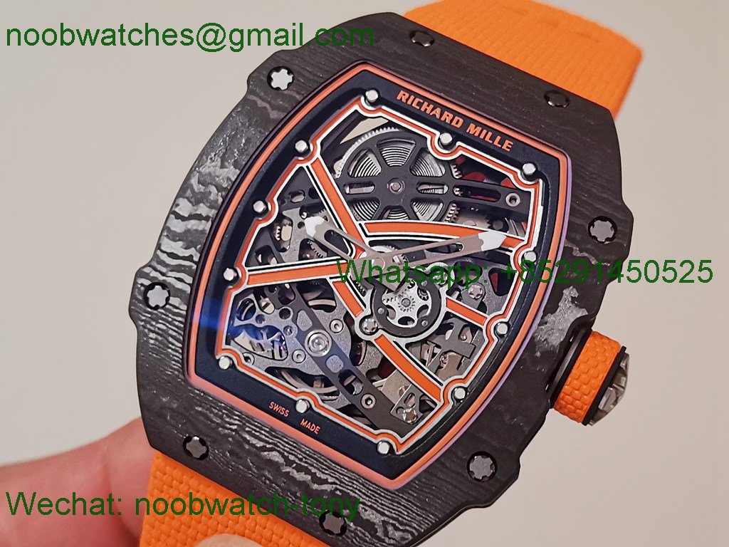 Replica Richard Mille RM67-02 McLaren Black NTPT Umi Factory 1:1 Best SuperCLone Orange Skeleton CRMA7 V2