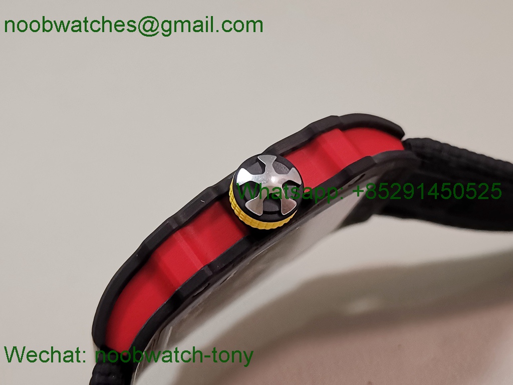 Replica Richard Mille RM67-02 Alexander Black NTPT Umi Factory 1:1 Best SuperClone Black/Red/Yellow Skeleton CRMA7 V2