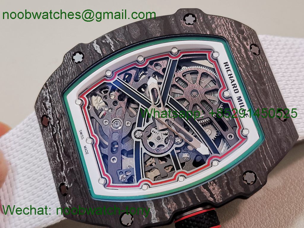 Replica Richard Mille Umi Factory RM67-02 Italy Best Black NTPT Skeleton Dial CRMA7 SuperClone V2