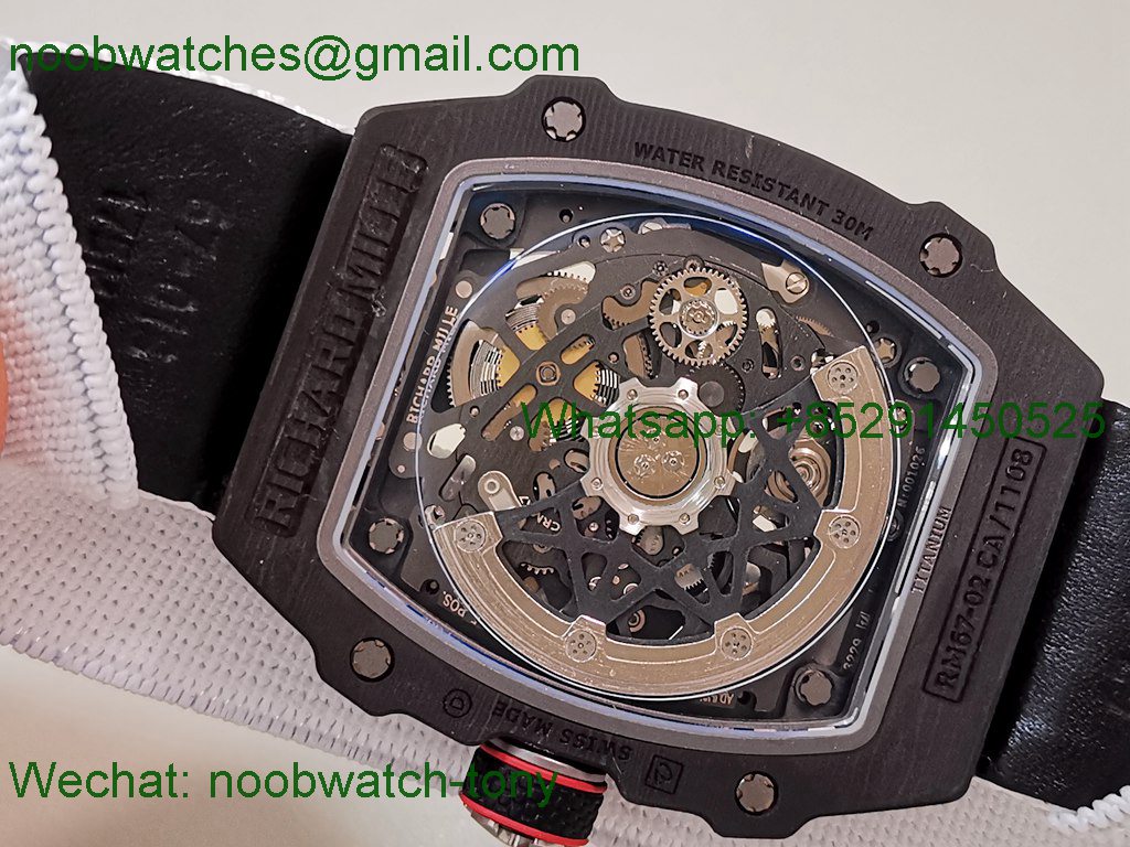 Replica Richard Mille Umi Factory RM67-02 Italy Best Black NTPT Skeleton Dial CRMA7 SuperClone V2