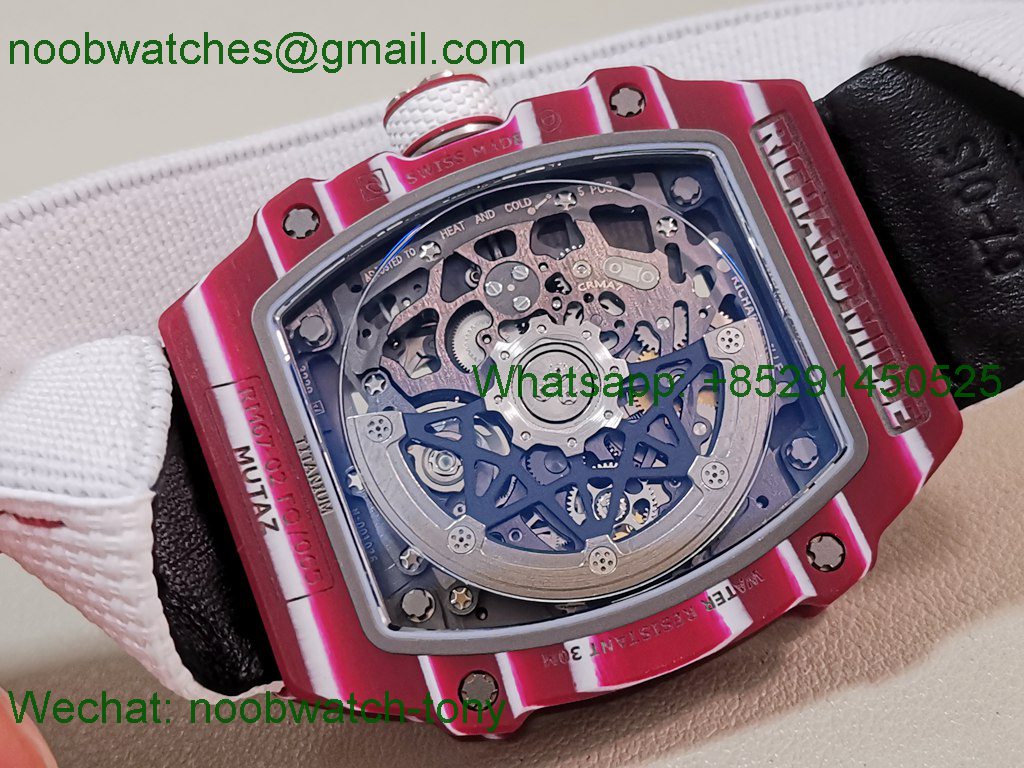 Replica Richard Mille RM67-02 Mutaz Red NTPT Umi Factory 1:1 Best SuperClone Skeleton Dial CRMA7 V2