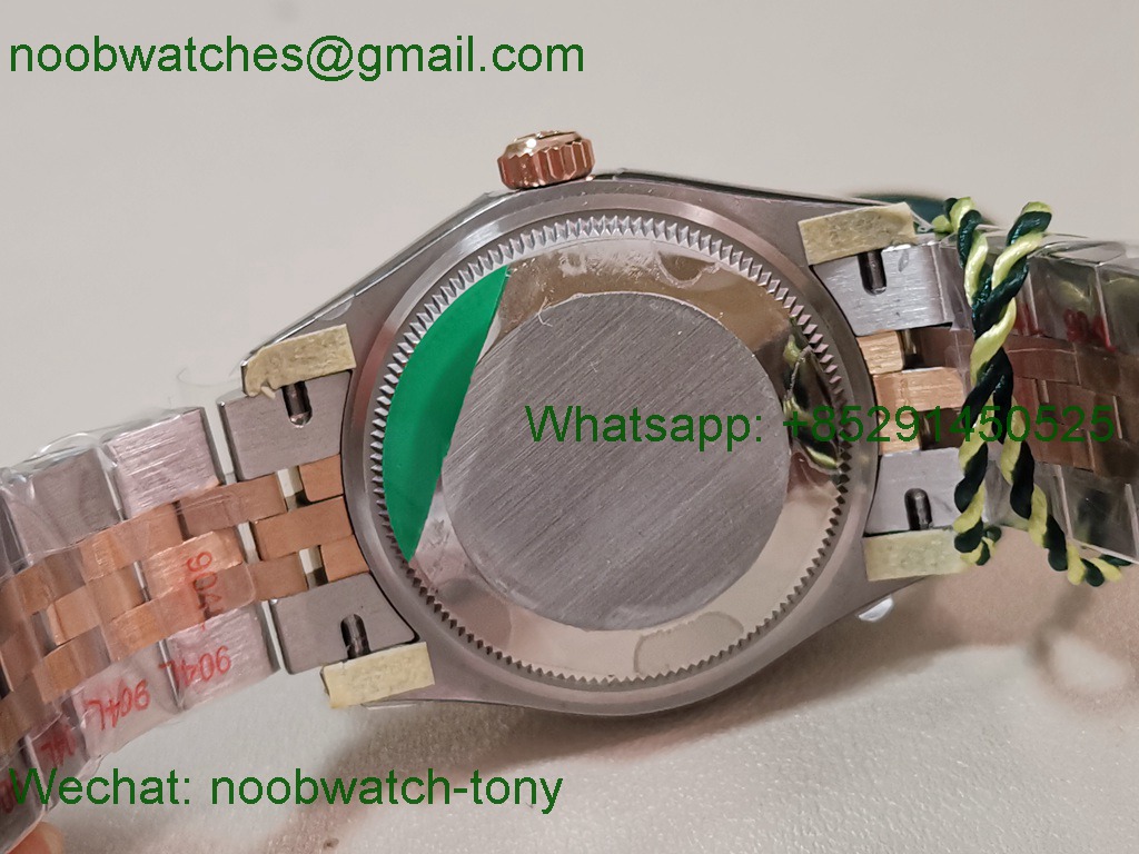 Replica Rolex DateJust 31mm Two Tone SS Rose Gold TWF Best Brown Dial A2824