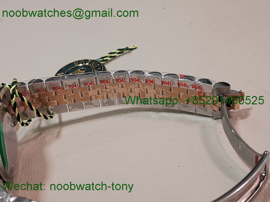 Replica Rolex DateJust 31mm Two Tone SS Rose Gold TWF Best Brown Dial A2824