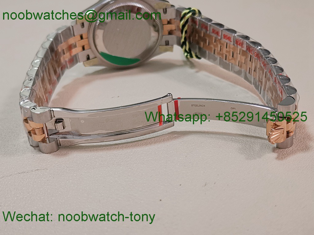 Replica Rolex DateJust 31mm Two Tone SS Rose Gold TWF Best Brown Dial A2824