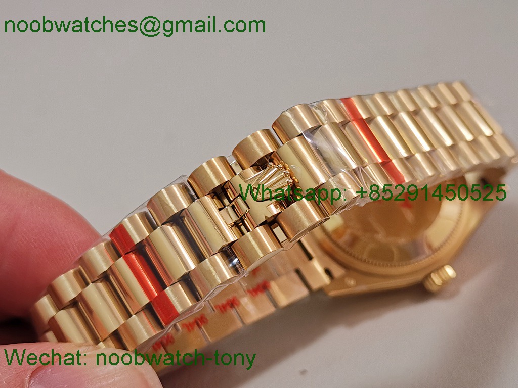 Replica Rolex DateJust 31mm Yellow Gold TWF Best Golden Dial A2824