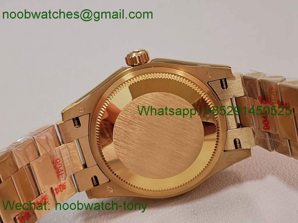 Replica Rolex DateJust 31mm Yellow Gold TWF Best Golden Dial A2824