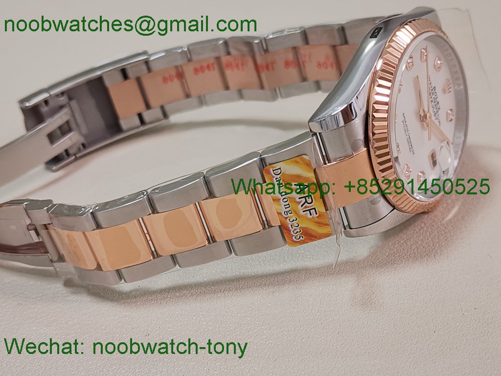 Replica Rolex DateJust 36mm SS Rose Gold 126231 ARF 1:1 Best SuperClone MOP Mother of Pearl Dial SH3235
