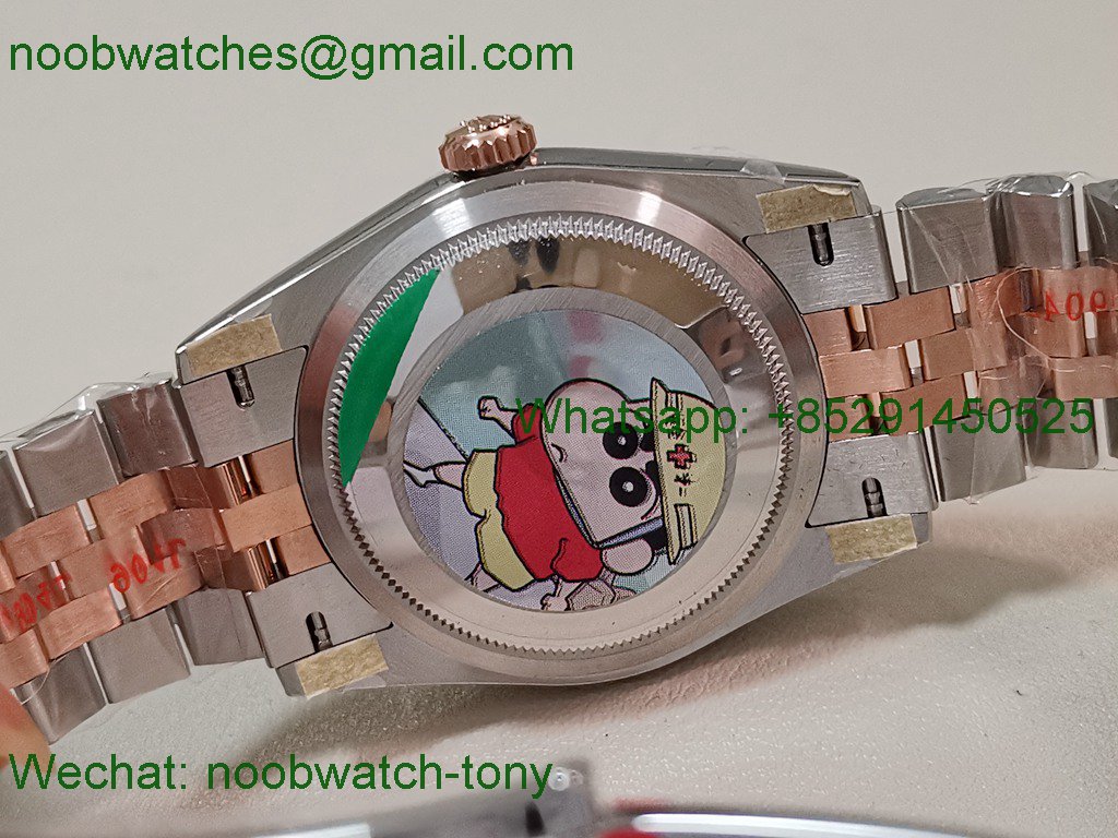 Replica Rolex DateJust 36mm Rose Gold 126231 ARF Best SuperClone MOP Mother of Pearl Dial Diamond Bezel
