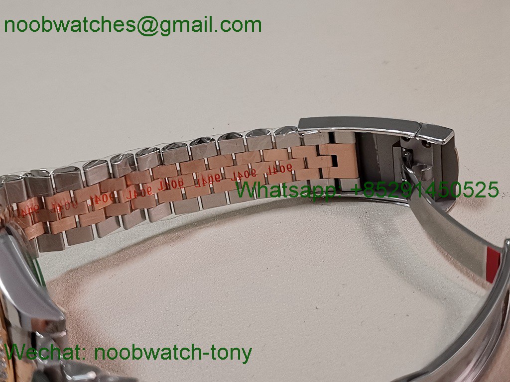 Replica Rolex DateJust 36mm Rose Gold 126231 ARF Best SuperClone MOP Mother of Pearl Dial Diamond Bezel