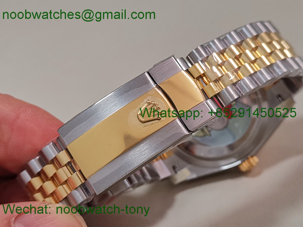 Replica Rolex DateJust 36mm SS Yellow Gold 126231 ARF 1:1 Best SuperClone White Dial SH3235