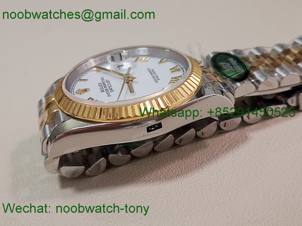 Replica Rolex DateJust 36mm SS Yellow Gold 126231 ARF 1:1 Best SuperClone White Dial SH3235