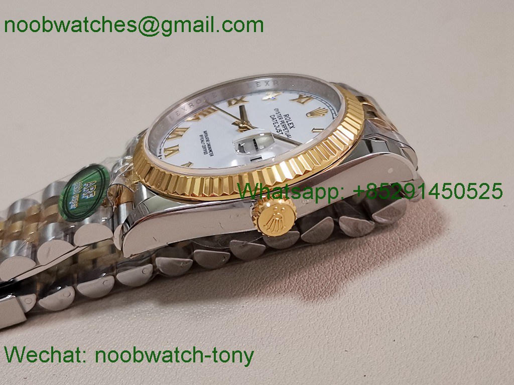 Replica Rolex DateJust 36mm SS Yellow Gold 126231 ARF 1:1 Best SuperClone White Dial SH3235