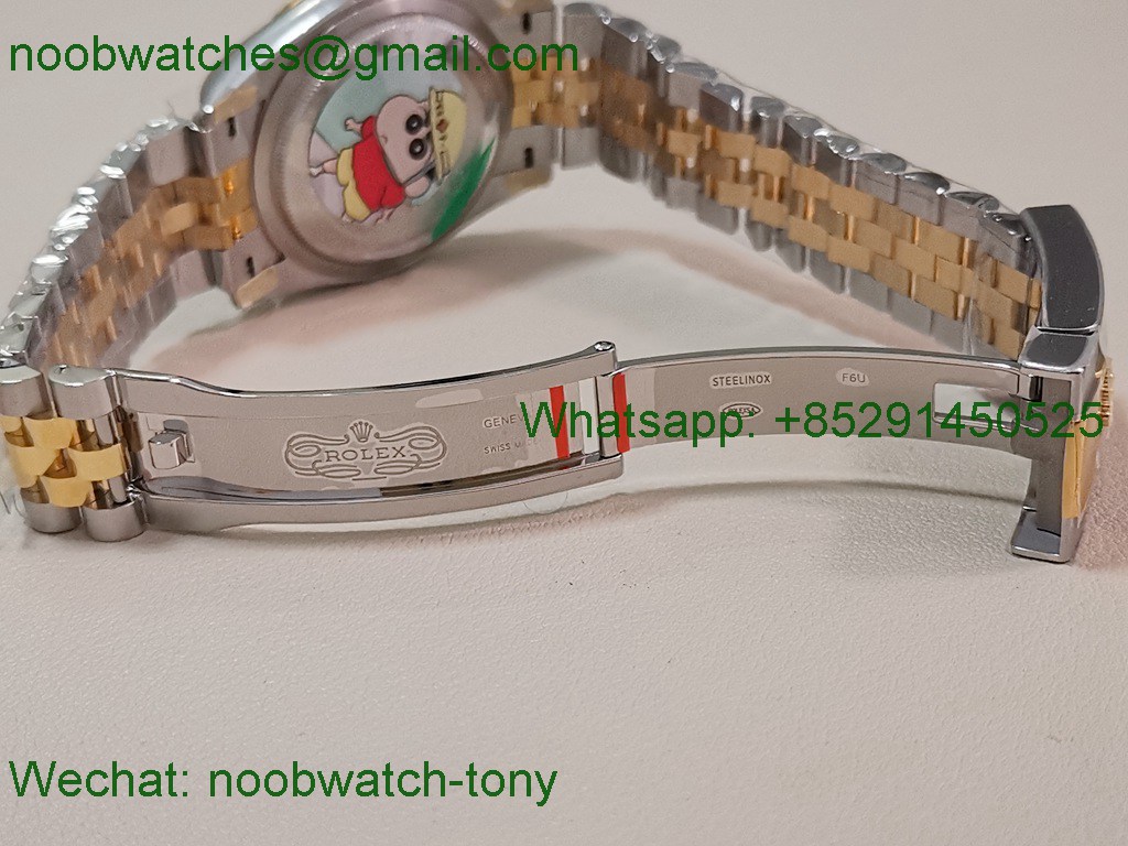 Replica Rolex DateJust 36mm SS Yellow Gold 126231 ARF 1:1 Best SuperClone White Dial SH3235