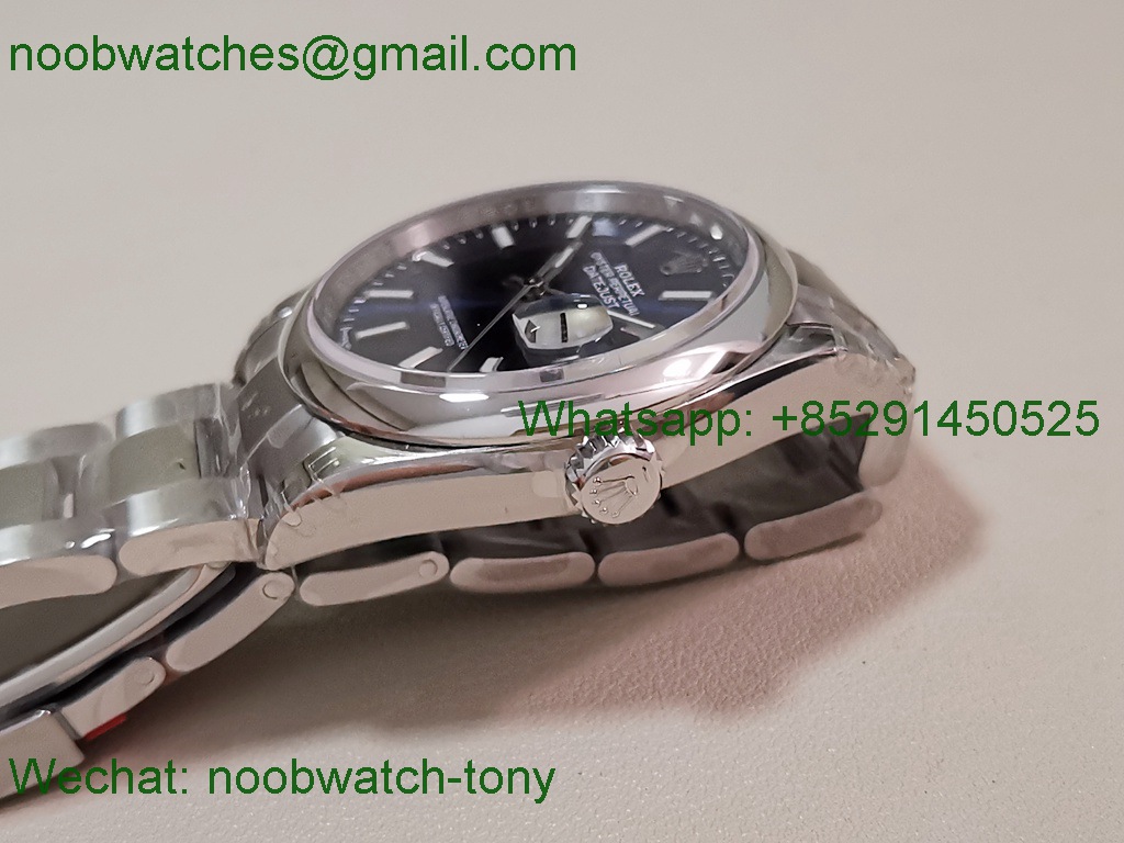 Replica ROLEX Datejust 126200 36mm Blue Dial Smooth Bezel VSF 1:1 Best SuperClone VS3235