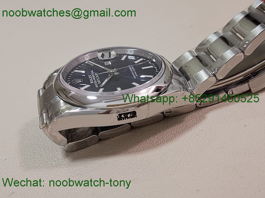 Replica ROLEX Datejust 126200 36mm Blue Dial Smooth Bezel VSF 1:1 Best SuperClone VS3235