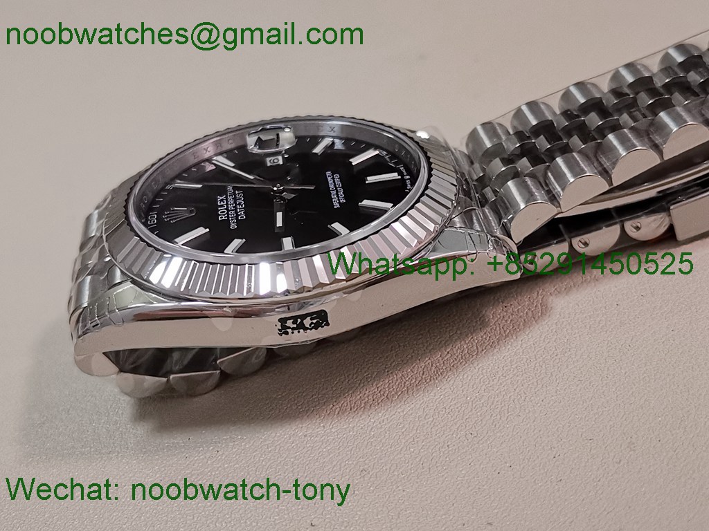 Replica Rolex DateJust 41mm 126334 V2 VSF 1:1 Best SuperClone Black Dial Jubilee DD3235