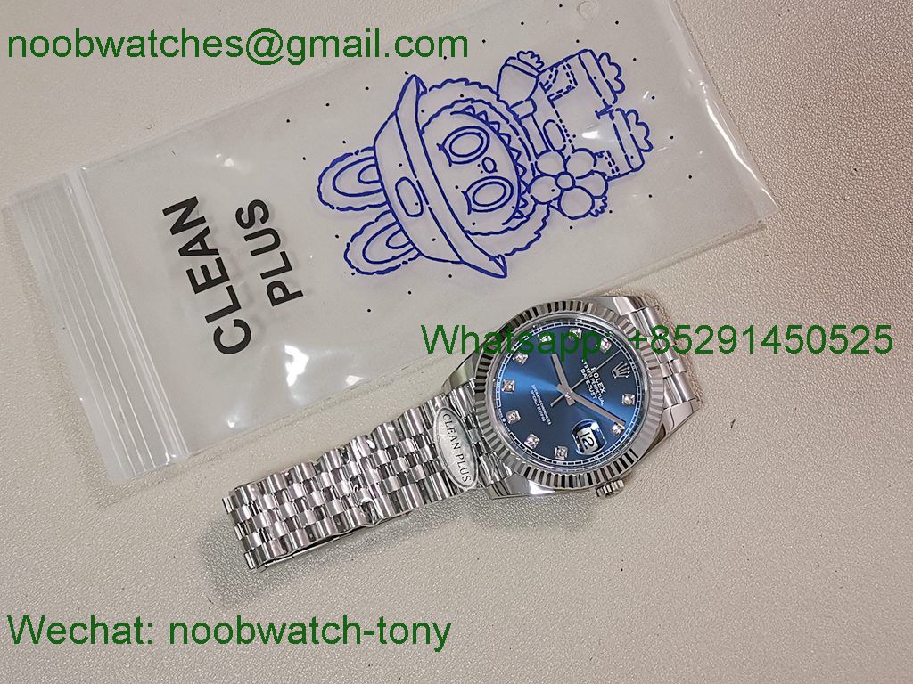 Replica Rolex DateJust 41mm 126334 V2 VSF 1:1 Best SuperClone Blue Diamond Dial Jubilee DD3235