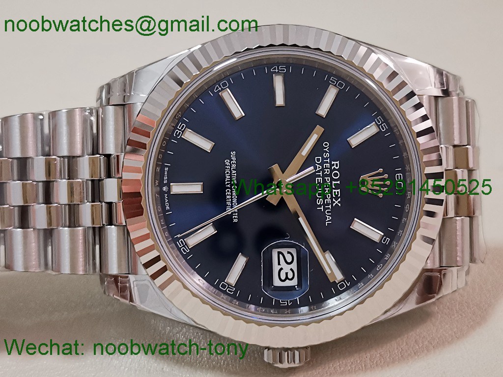 Replica Rolex DateJust 41mm 126334 V2 VSF 1:1 Best SuperClone Blue Dial Jubilee DD3235