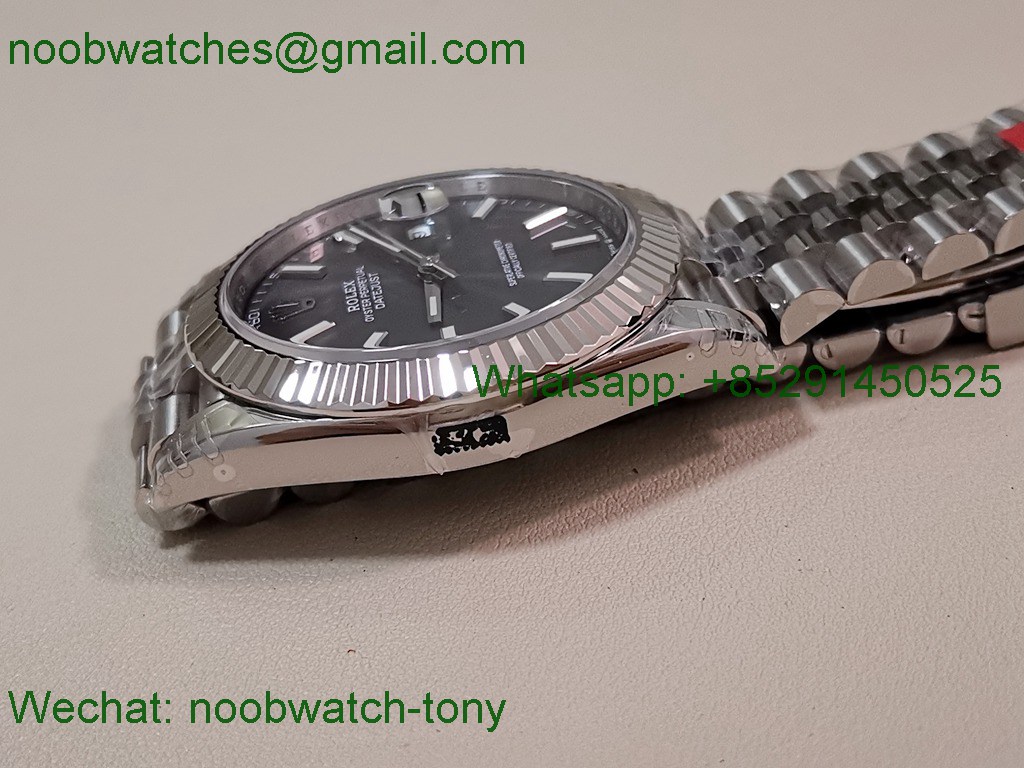 Replica Rolex DateJust 41mm 126334 V2 VSF 1:1 Best SuperClone Gray Dial Jubilee DD3235
