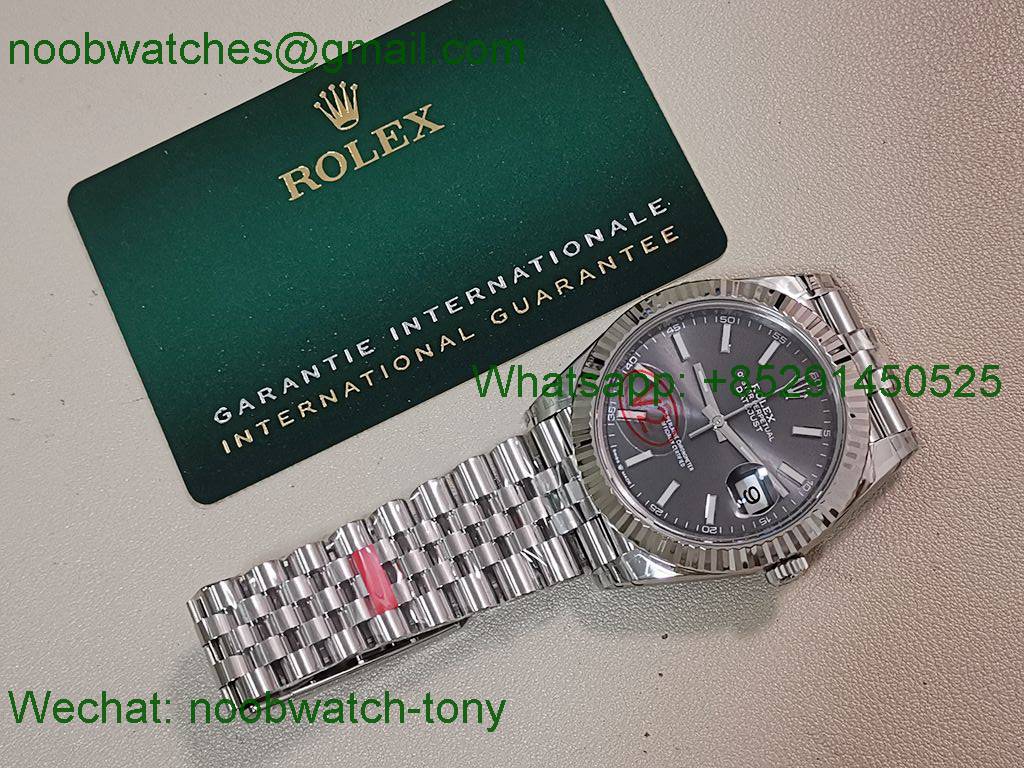Replica Rolex DateJust 41mm 126334 V2 VSF 1:1 Best SuperClone Gray Dial Jubilee DD3235