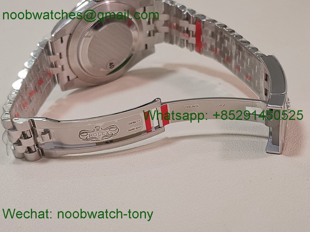 Replica Rolex DateJust 41mm 126334 V2 VSF 1:1 Best SuperClone Gray Diamond Dial Julibee DD3235