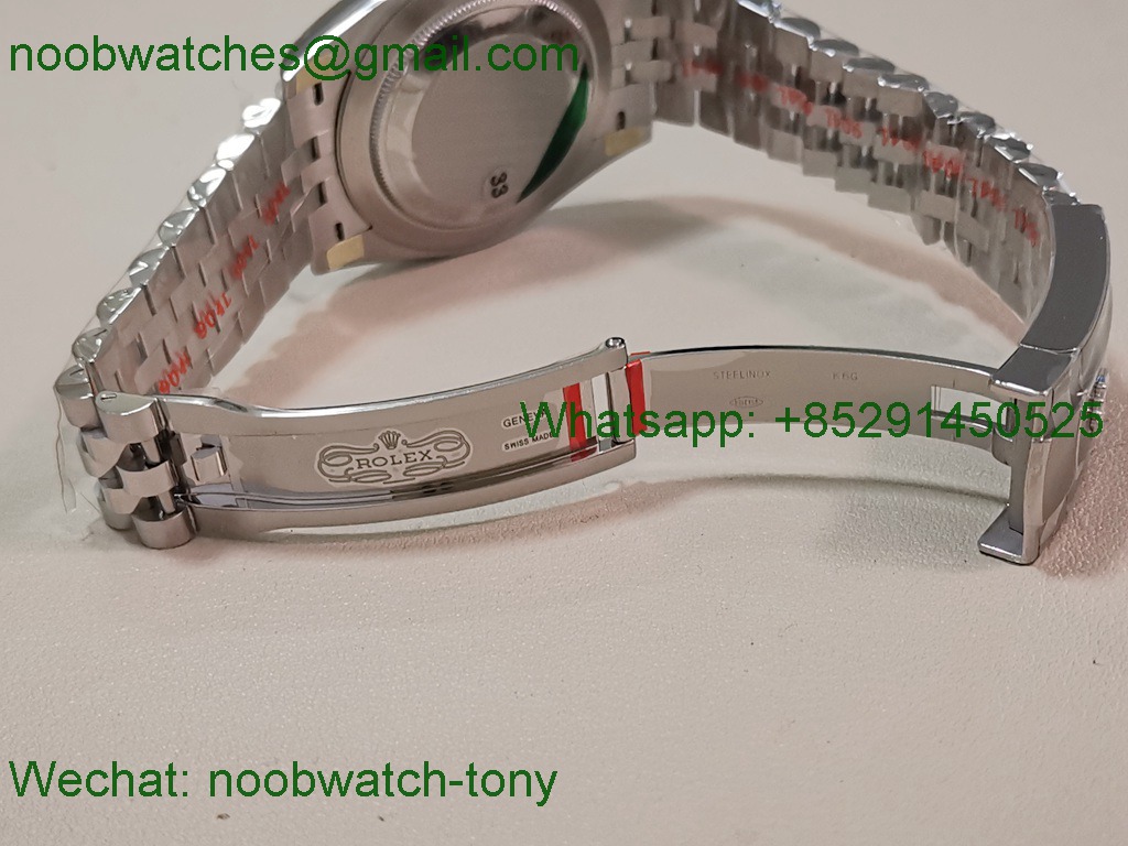 Replica Rolex DateJust 41mm 126334 V2 VSF 1:1 Best SuperClone Green Motif Dial Julibee DD3235
