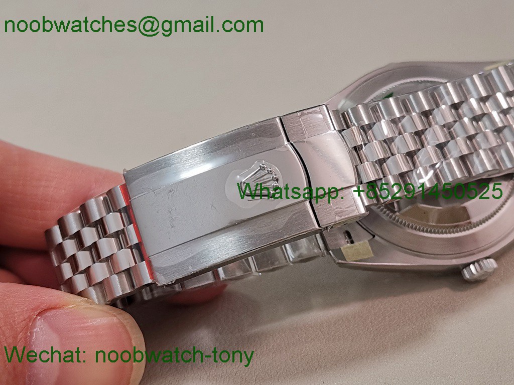 Replica Rolex DateJust 41mm 126334 V2 VSF 1:1 Best SuperClone Green Motif Dial Julibee DD3235